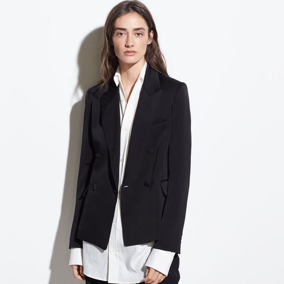 Vince Jackets & Blazers - NWT Vince Satin Double-breasted Tuxedo Blazer